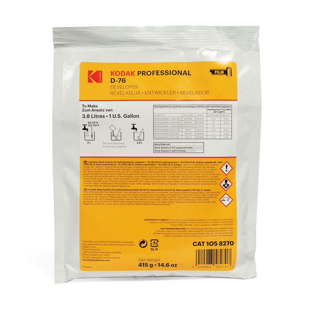 Kodak D-76 Film Developer Powder Concentrate To Make 3.8L