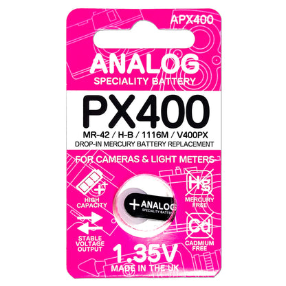 PX400 Battery 1.35V (MR-42, H-B, 343, V400PX, MRB400, APX400)