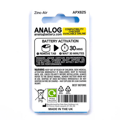 PX625 Battery 1.35V (PX13, H-D, MR-9, E-625N, EPX625, 625, MRB625)
