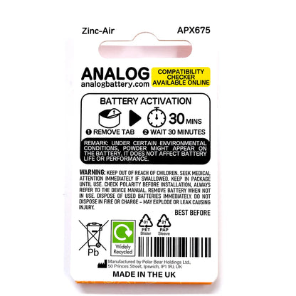 PX675 Battery 1.35V (PX76, H-C, MR-7, E313, EPX675, MR44, MRB675)