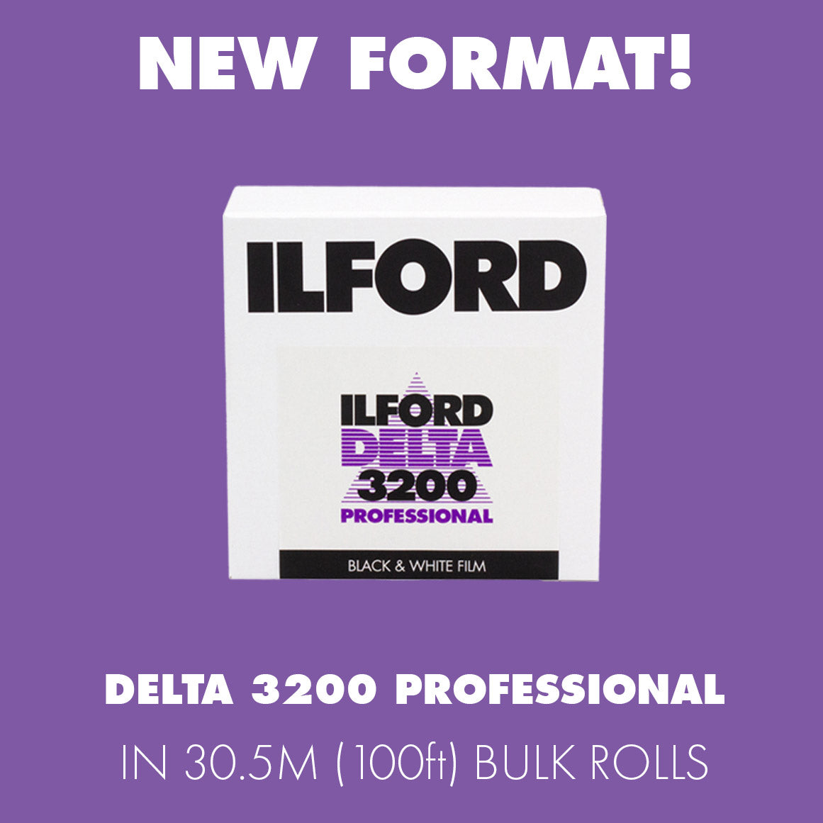 Delta 3200 - B&W 35mm  - 30.5m Bulk Film - PRE ORDER
