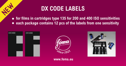 Dx Code Stickers Foma Self-adhesive DX Code Labels - 400 ISO - 12 pack – Stuck in Film