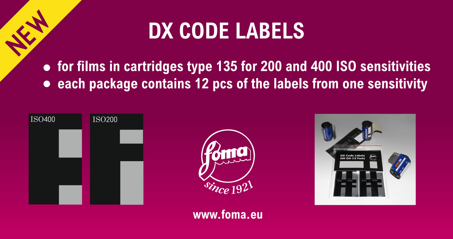 Foma Self-adhesive DX Code Labels - 400 ISO - 12 pack