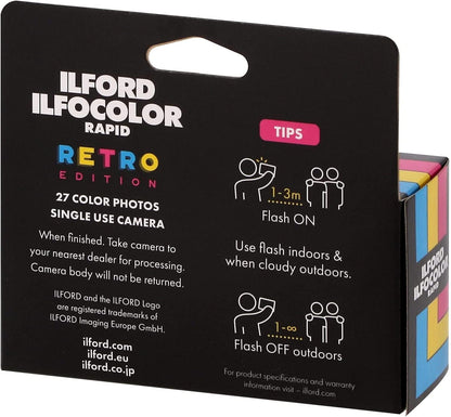 Ilford Ilfocolor Retro Colour Film Single Use Camera - 27 Exposures