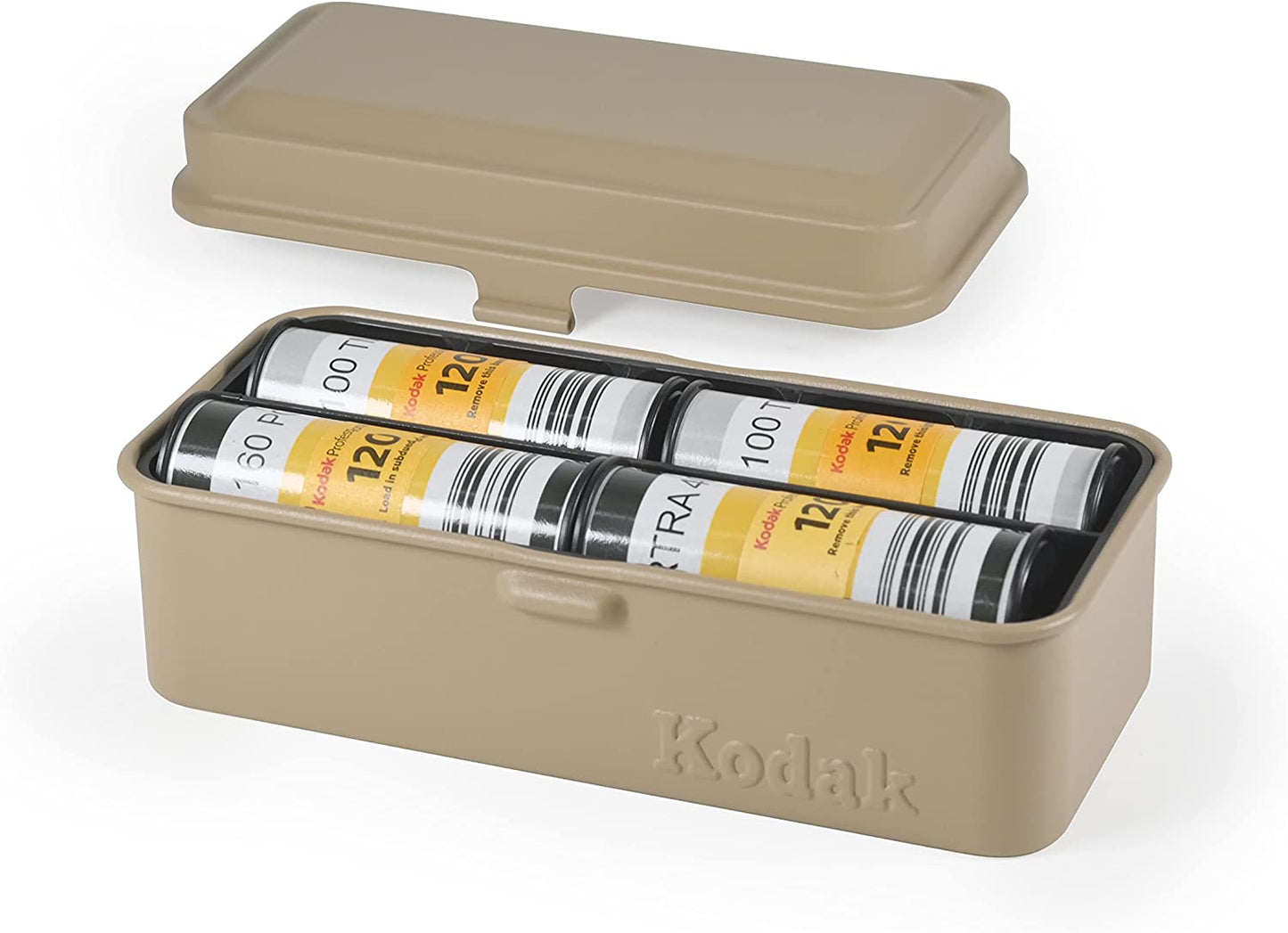 Kodak 35mm & 120 Film Case Large - Beige - for 10 Rolls of 35mm or 8 rolls of 120 Film