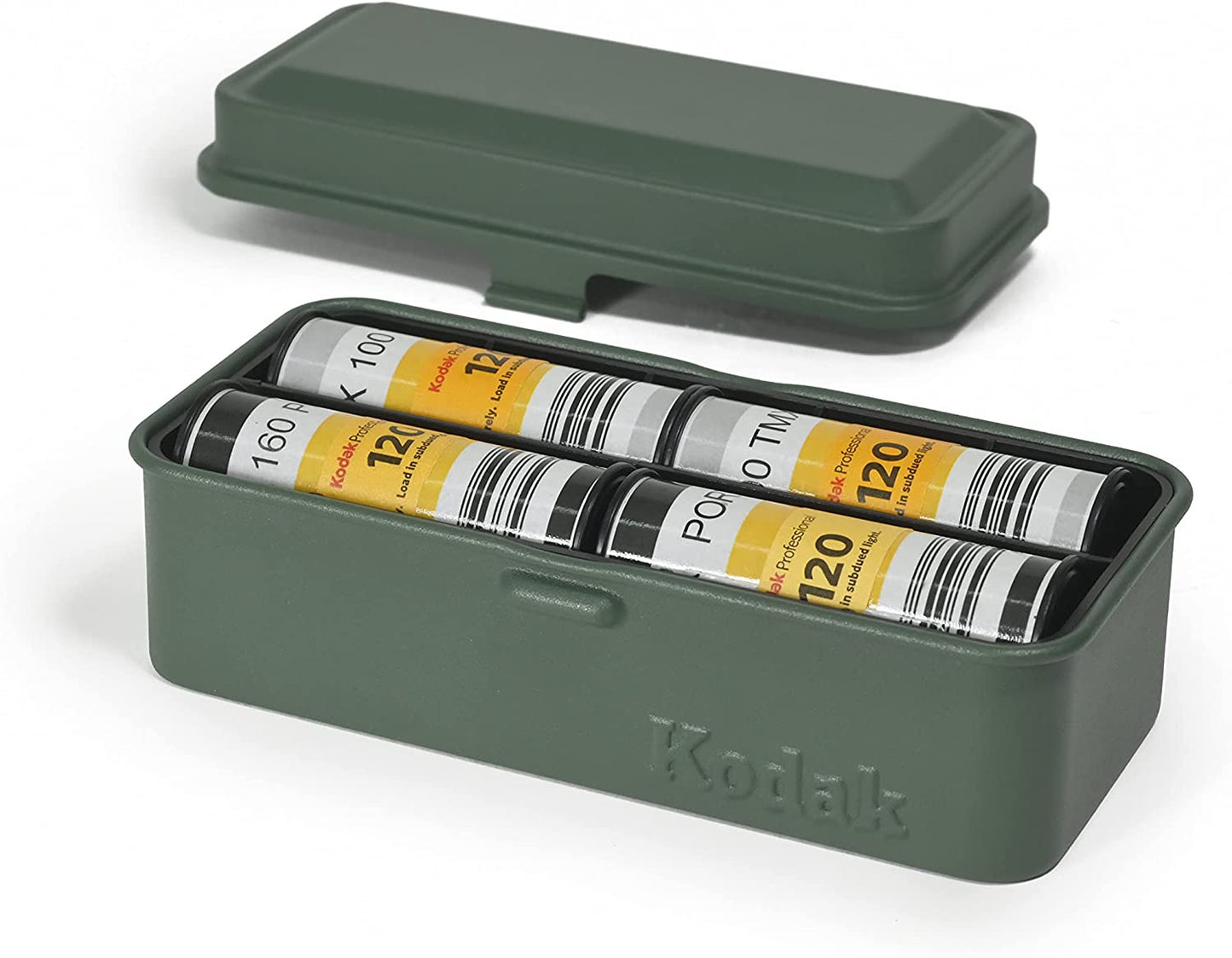 Kodak 35mm & 120 Film Case Large - Olive - for 10 Rolls of 35mm or 8 rolls of 120 Film