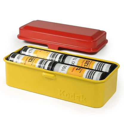 Kodak 35mm & 120 Film Case Large - Red & Yellow - for 10 Rolls of 35mm or 8 rolls of 120 Film