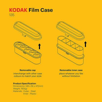 Kodak 35mm Film Case - Black - for 5 Rolls of 35mm Films